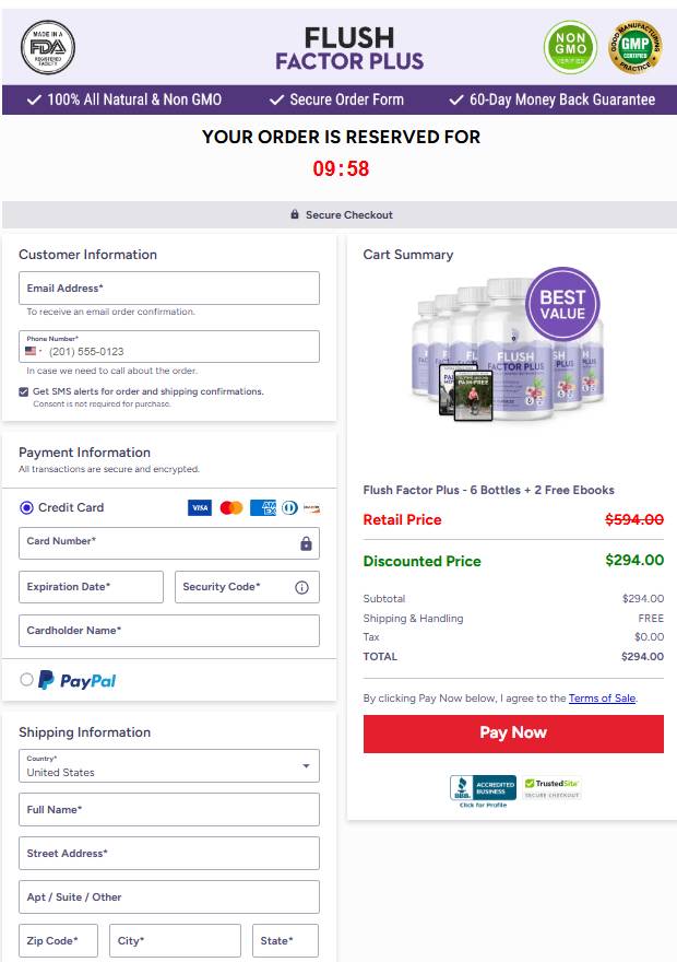 Flush Factor Plus Official Website Secure Order Page